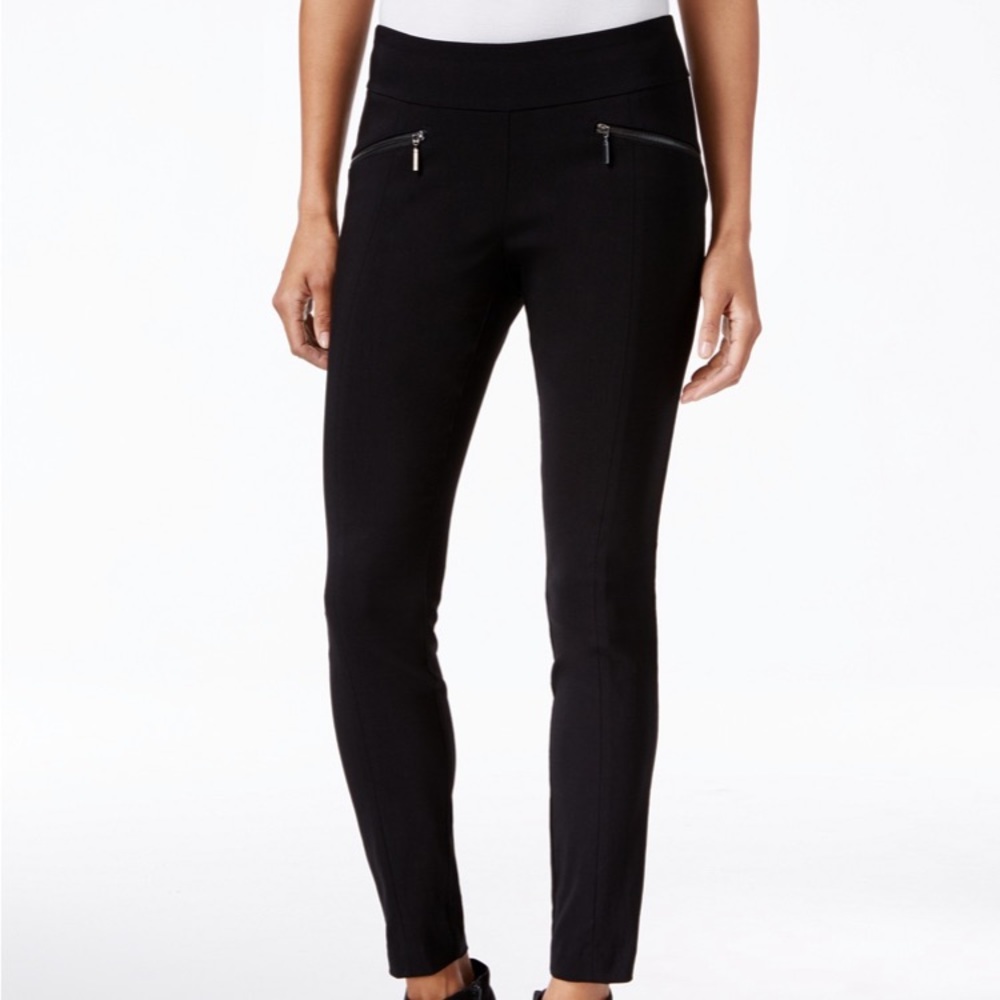 V 1969 Versace Black Zipper Skinny Jeans